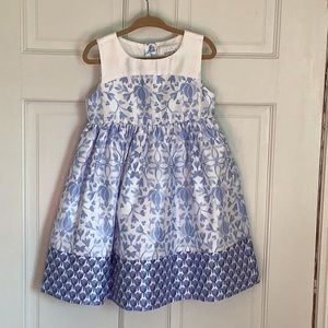 Gymboree White and Blue Floral Dress